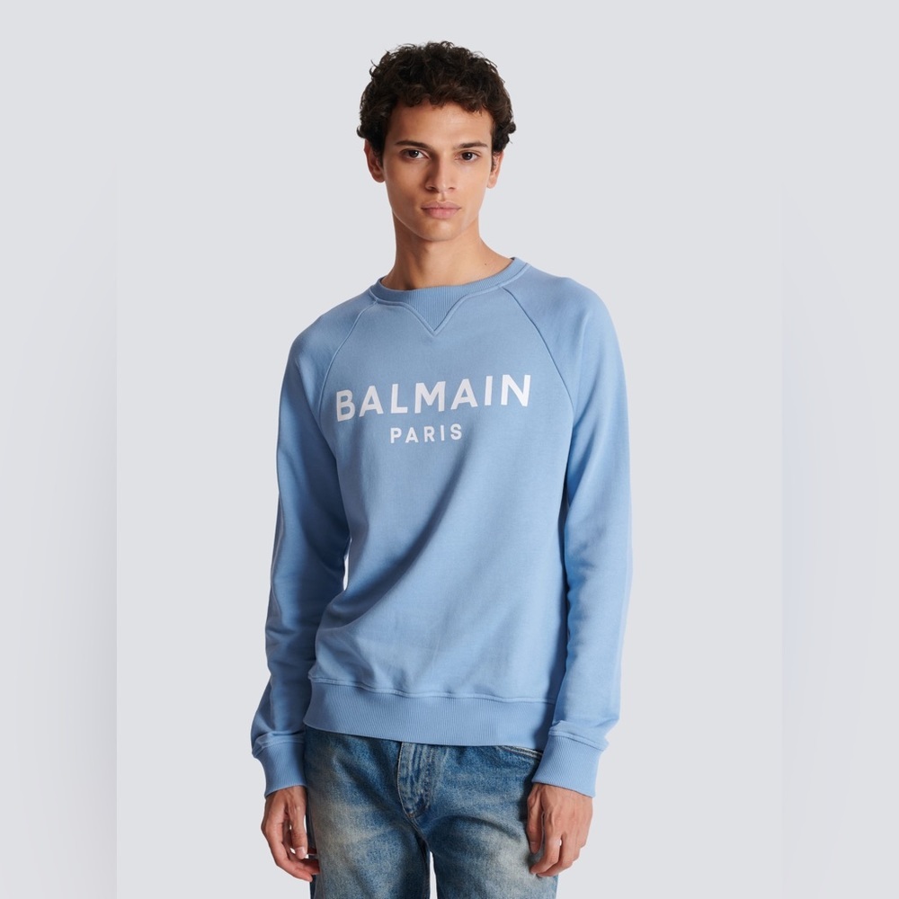 Balmain Paris Sweatshirt in Light Blue